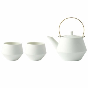 [GIFT SET] Frustum土瓶ミニ＆煎茶 (白釉) [美濃焼 食器 陶磁器 フラスタム]