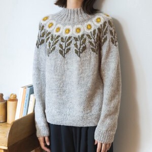 Sweater/Knitwear Jacquard Floral Pattern High-Neck [2024 Autumn]