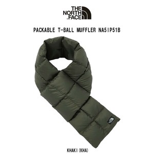 THE NORTH FACE(ザノースフェイス)マフラー ダウン 中綿 ティーボール 防寒 軽量 収納 折り畳み NA5IP51B