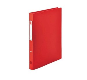 LIHIT LAB.　noie-style　リングファイル　ツイストリング　A4　S型(タテ型)　レッド　F-7681-3
