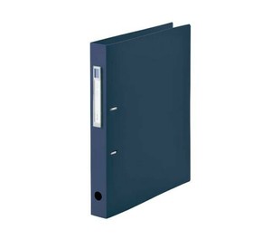 LIHIT LAB.　noie-style　Dリングファイル　ツイストリング　A4　S型(タテ型)　ネイビー　F-7684-11