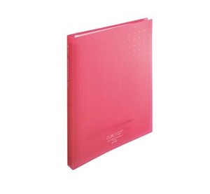LIHIT LAB. CUBE FIZZ クリヤーブック ポケット交換タイプ A4 S型(タテ型) 30ポケット ピンク N-7016-12