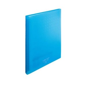LIHIT LAB. CUBE FIZZ クリヤーブック ポケット交換タイプ A4 S型(タテ型) 30ポケット ブルー N-7016-8