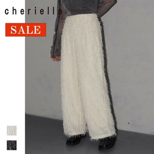 【SALE】ラメフリンジワイドパンツ/cheriella