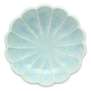うつわ魯庵　菊花小皿(青)  127-0156