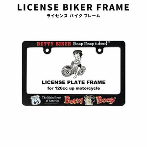 LICENSE BIKER FRAME ライセンス バイク フレーム バイク126cc〜 Betty Boop 3D 加工 ドレスアップ
