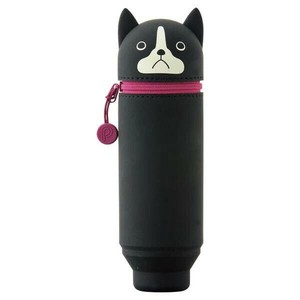 LIHIT LAB.(リヒトラブ)　PuniLabo　スタンドペンケース　ボストンテリア　A-7712-8