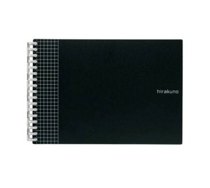 LIHIT LAB.(リヒトラブ)　hirakuno　ツイストノート　A5　E型(ヨコ型)　ブラック　N-1675-24