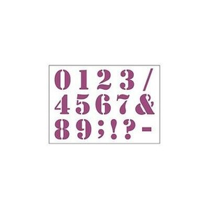 アシーナ ステンシルシート 数字 L 18001075