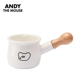 豊琺瑯 「ねずみのANDY」ホーロープチミルクパン　AMJ-2303