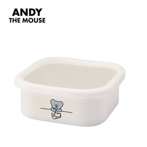 豊琺瑯 「ねずみのANDY」ホーロースクエアストッカー・L　AMJ-2315