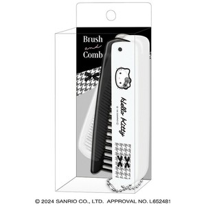 Comb/Hair Brush Monotone Hello Kitty Foldable