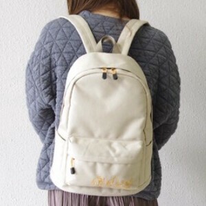 猫モチーフ A4 刺繍 軽量 ラウンド リュック カジュアルバッグ