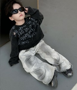 Tシャツ 長袖 無地 快適 男の子用  ファッション ラウンドネック  BQ5865