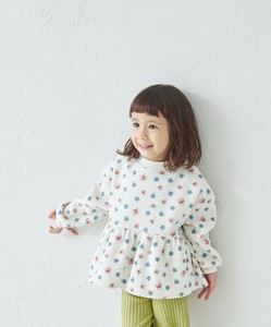 裏起毛 ペプラム プルオーバー