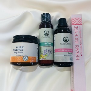 【初回注文のおすすめセット】?ヘアーオイル・お香・ボディバター・アクネ