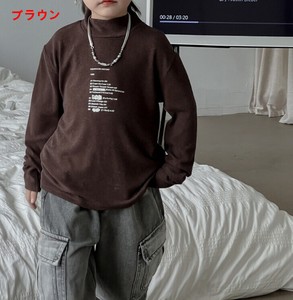 Tシャツ 長袖  弾力 ラウンドネック 快適  無地  男の子用 ファッション  BQ5880