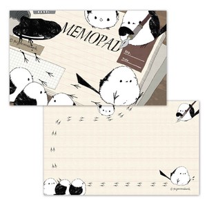 名刺サイズメモカード 足あとついてるよ！シマエナガ