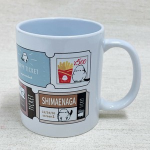 マグカップ シマエナガのチケット柄