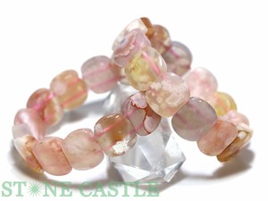 ☆高品質☆【ブレスレット】桜瑪瑙 (2A) バングル 約15x17mm 【天然石 パワーストーン】