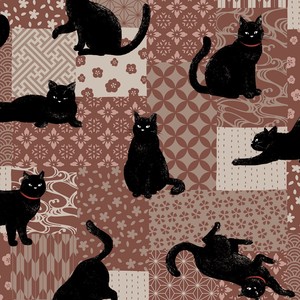 【生地】 【雑貨】【カワイイ】 【猫】【動物】【和柄】【布】【2024年新作】
