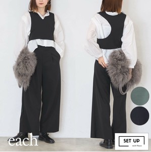 【each 新作入荷】変形モードベスト・セットアップ　カットジョーゼット《人気》2024aw　シーズンレス