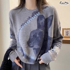 【2024AW】ラビットモチーフデザインニットトップス セーター 秋 冬 カジュアル