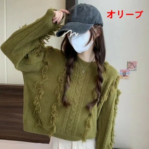 セーター  ニット ゆったり 秋冬 無地   快適 長袖   レディース ファッション  BQ5916