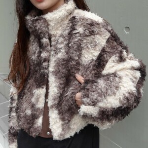 Jacket Nuance Pattern Cropped