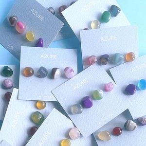 Pierced Earringss Stainless Steel Colorful 4-pcs