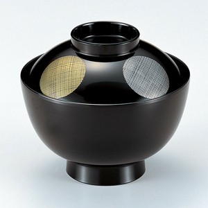 [TA]新越前椀 黒日月S・H塗　日本製 和食器　耐熱ABS樹脂　食洗器対応