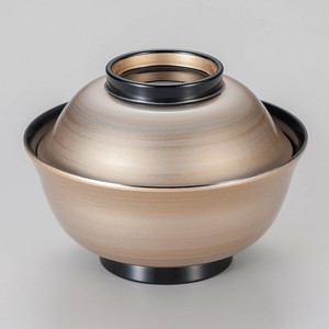 [TA]ニュー羽反吸椀 金銀刷毛目つば金　日本製 和食器　耐熱ABS樹脂　食洗器対応
