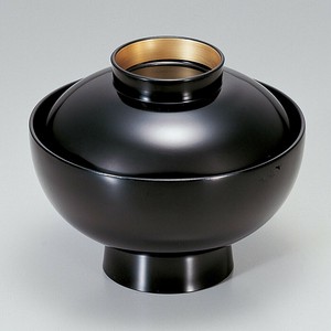[TA]御殿吸椀 黒見返朱総菊S・H塗　日本製 和食器　耐熱ABS樹脂　食洗器対応