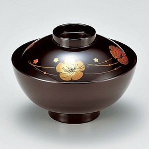 [TA]4寸平仙才椀 溜に四季　日本製 和食器　耐熱ABS樹脂　食洗器対応
