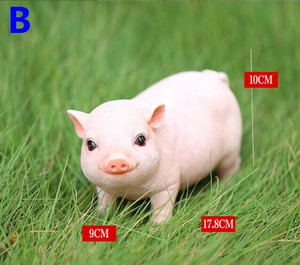 ブタ 樹脂  鉢植え置物  BQ497