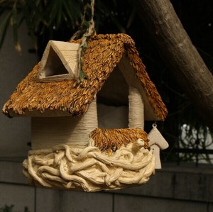 鳥屋 鳥巣 樹脂 ガーデンアクセサリー   BQ502