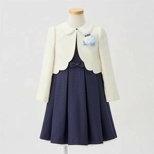 入学フォーマル　ネイビー千鳥アンサンブル