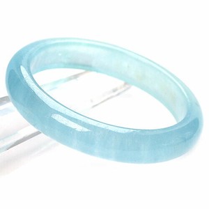 Gemstone Bracelet Aquamarine/Coral Gradation Bangle