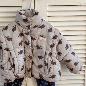 Kids' Coat Patterned Rabbit 2-colors