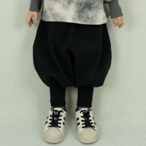 韓国スタイル 6サイズ サルエルパンツ ブラック モード