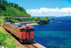 日本製 made in japan ジグソーパズル 氷見線と富山湾（富山） 01-2083