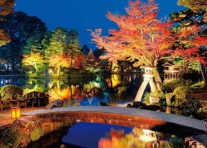日本製 made in japan ジグソーパズル 紅焔の兼六園（石川） 05-1005