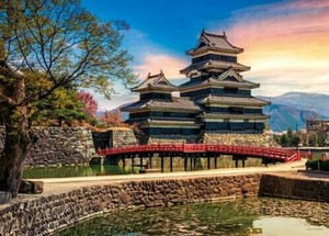 日本製 made in japan ジグソーパズル 夕日に佇む松本城（長野） 05-1038