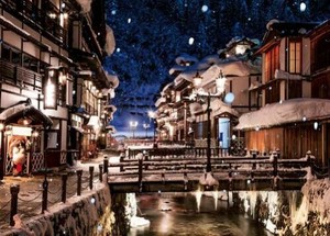 日本製 made in japan ジグソーパズル 雪化粧の銀山温泉（山形） 05-1054