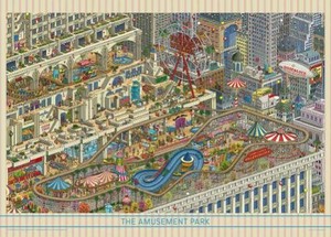 日本製 made in japan ジグソーパズル ビルの上の遊園地 05-1074