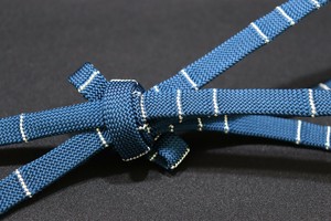 帯〆 内記 トクサ 銀通し　ネイビー (1111-1012-030)