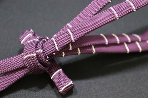 帯〆 内記 トクサ 銀通し　ボルドー (1111-1012-050)