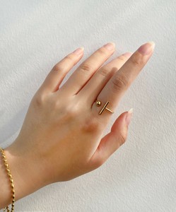 【サージカル ステンレス 316L】ジオメトリック フォークリング　金属アレルギー対応　韓国製