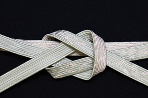 帯〆 T/C高麗 柳片胴　利休白茶  (1111-1147-003)