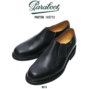 Paraboot(パラブーツ)シューズ スリッポン サイドゴア 革靴 レザー 牛革 TEXソール NOIR 黒 145712